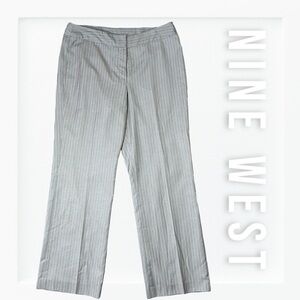 Nine West Grey Pinstripe Bootcut Trousers sz 14